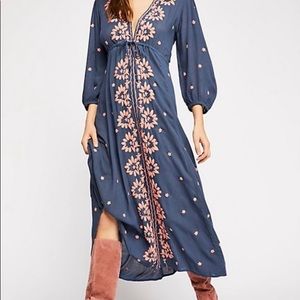 Free People Embroidered Fable Dress XS